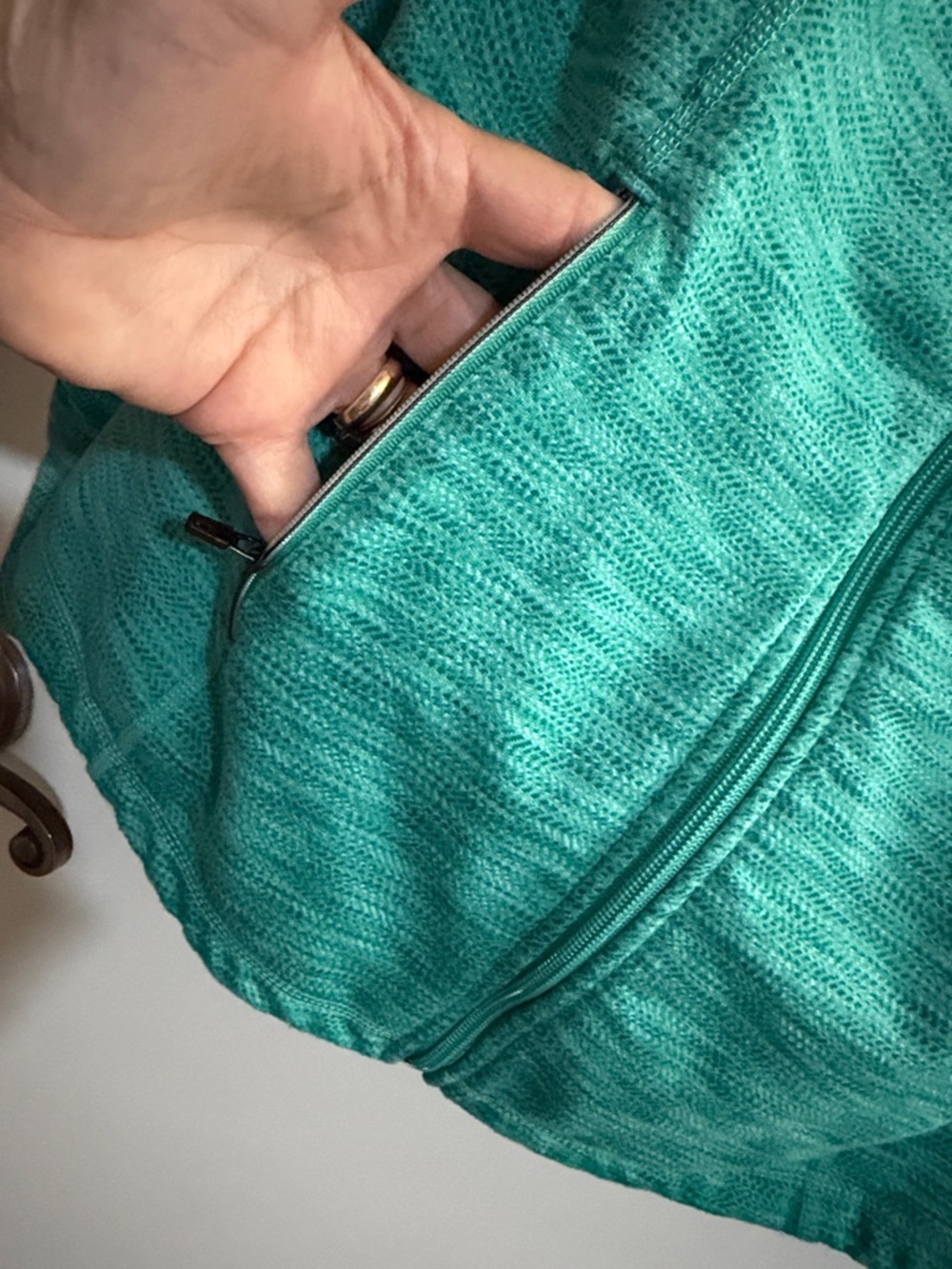 Tangerine Teal Zip-Up Utility Jacket - Picture 4 of 7